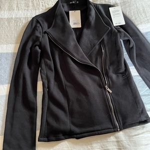 Saint + Sophia cotton biker jacket